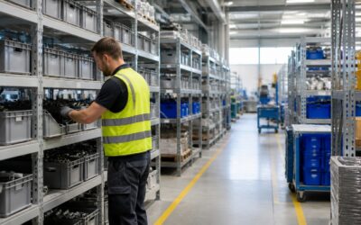 Magazyn przyprodukcyjny – regały do buforów międzyoperacyjnych i strefy komponentów